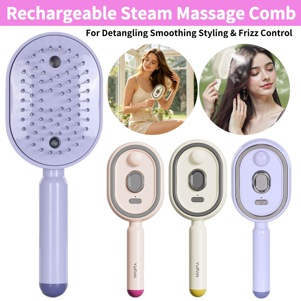 Hair Care Essential Oil Atomizing - Sikat Uap untuk Rambut Sisir Pijat