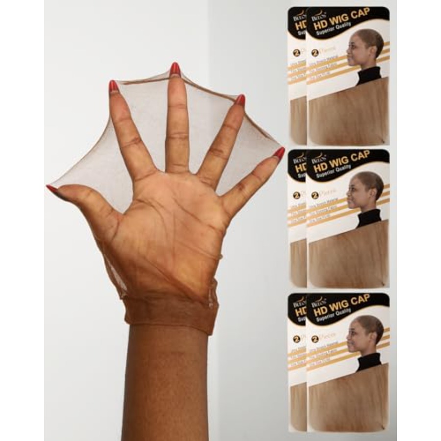 Wig Cap Stocking - Topi Wig HD Brown SKINLIKE, 12