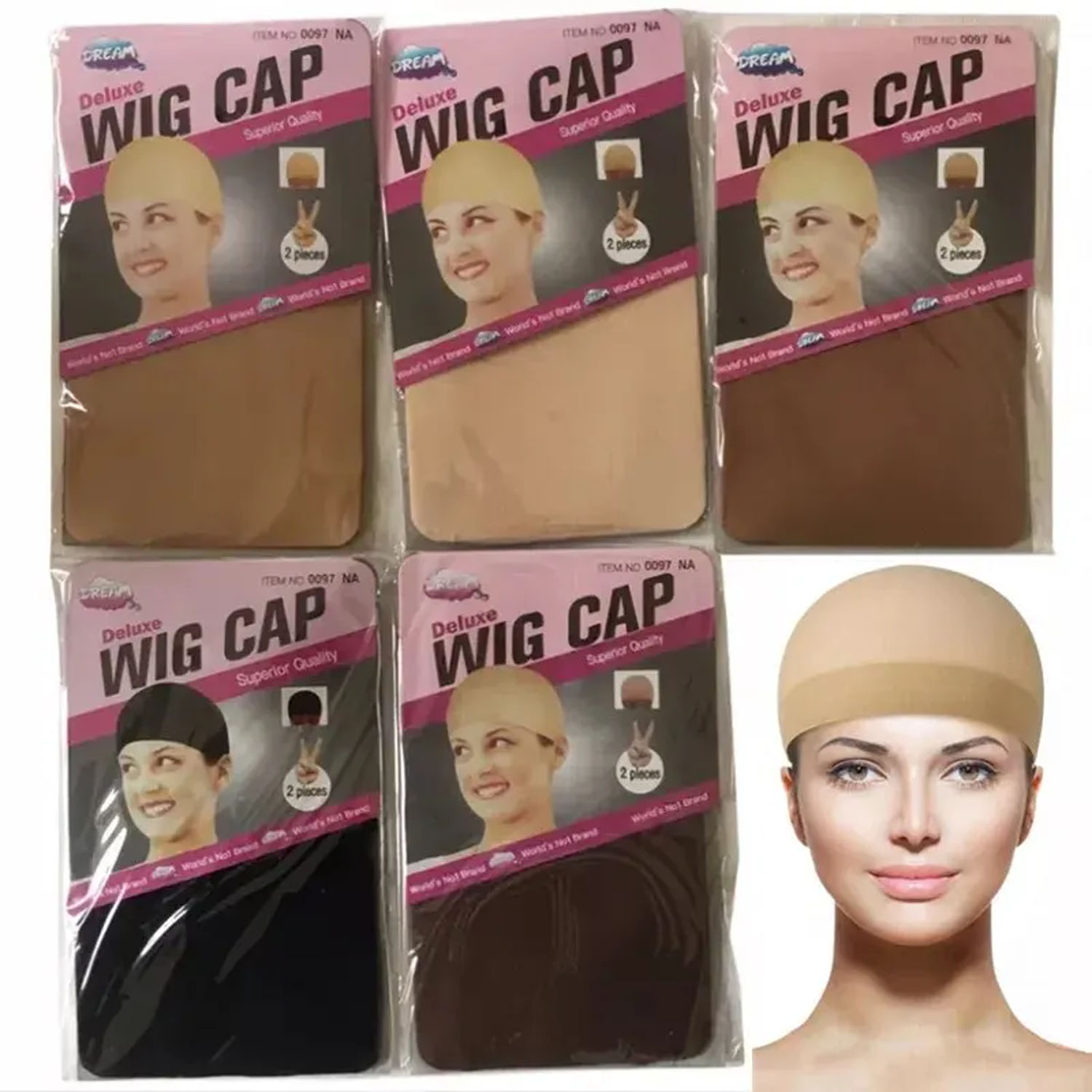 Wig Cap Stocking - 20/30 Buah Topi Stocking Baru Rambut