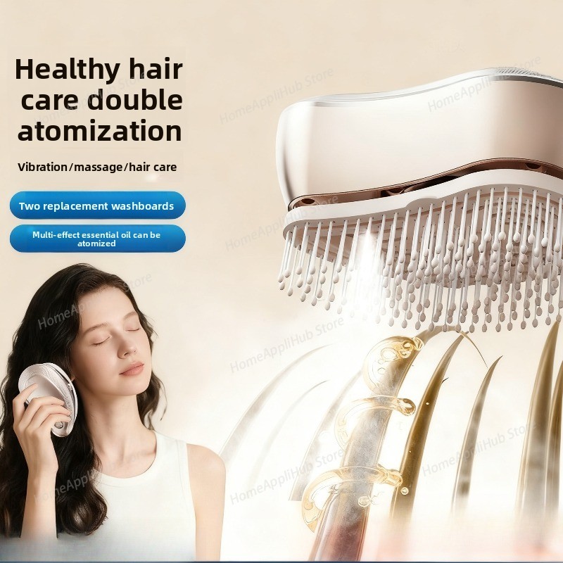 Hair Care Essential Oil Atomizing - Sisir Pijat Elektrik Semprotan Minyak Esensial