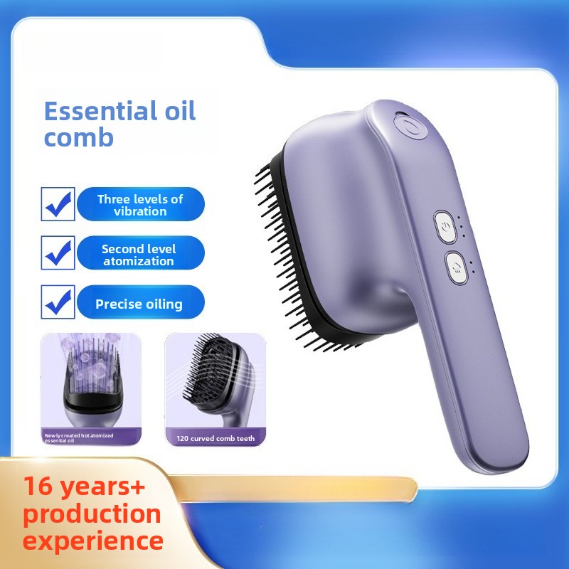 Hair Care Essential Oil Atomizing - Sisir Pijat Minyak Esensial Elektrik Semprotan