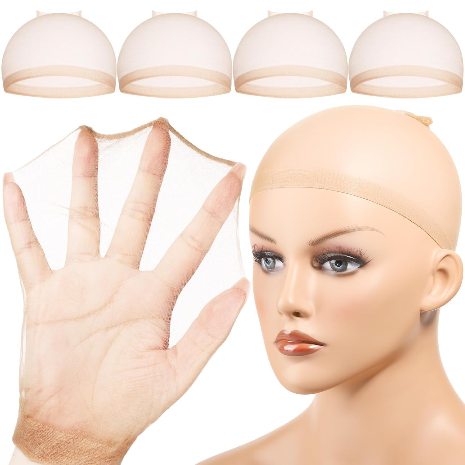 Wig Cap Stocking - 4/12 pcs Jaring Rambut Wig Nylon