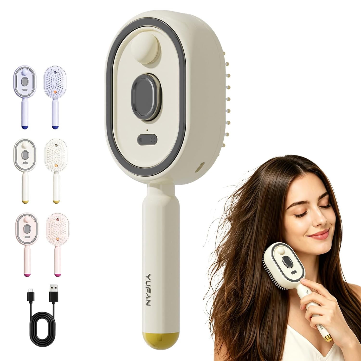Hair Care Essential Oil Atomizing - Sisir Udara Elektrik dengan Bantalan Udara,