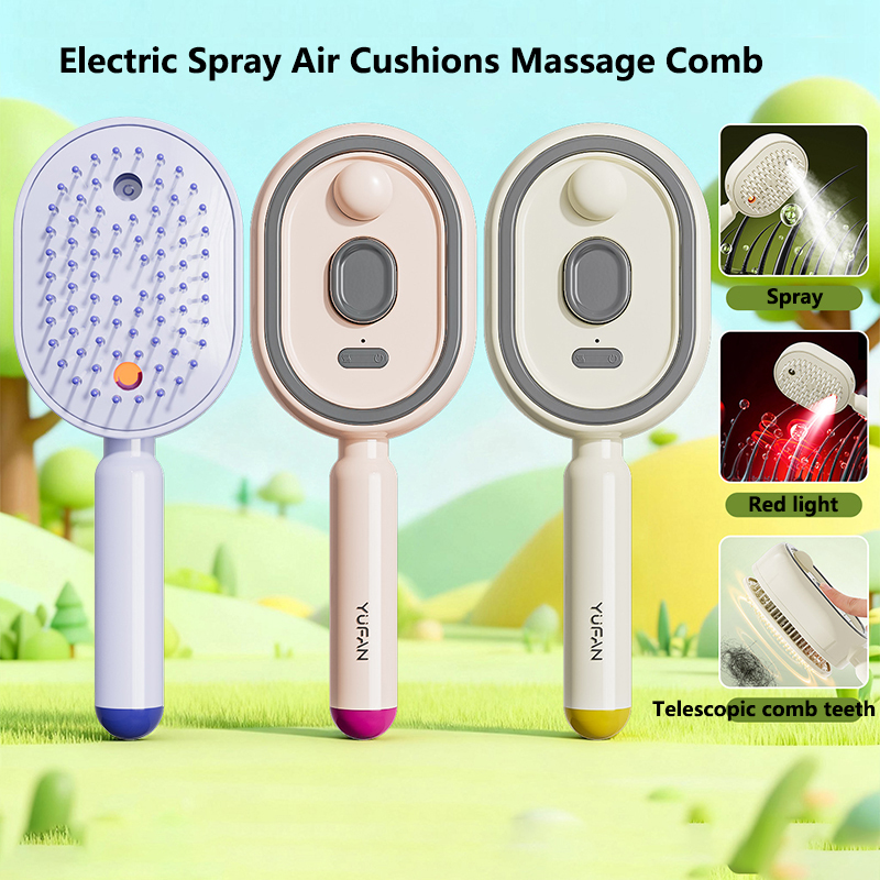 Hair Care Essential Oil Atomizing - Sisir Pijat Bantalan Udara Semprot Elektrik,
