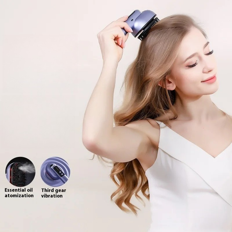 Hair Care Essential Oil Atomizing - Sisir Pijat Kulit Kepala Silikon Mini