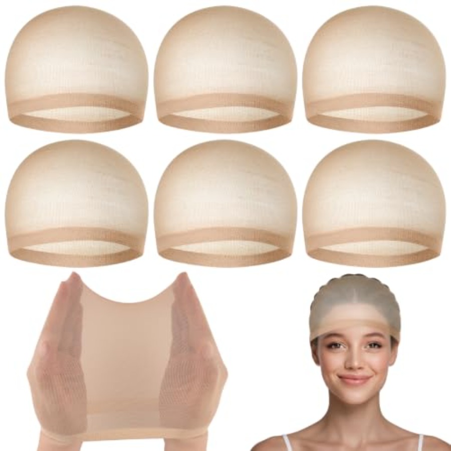 Wig Cap Stocking - 6 Pcs Wig Cap untuk Wanita,