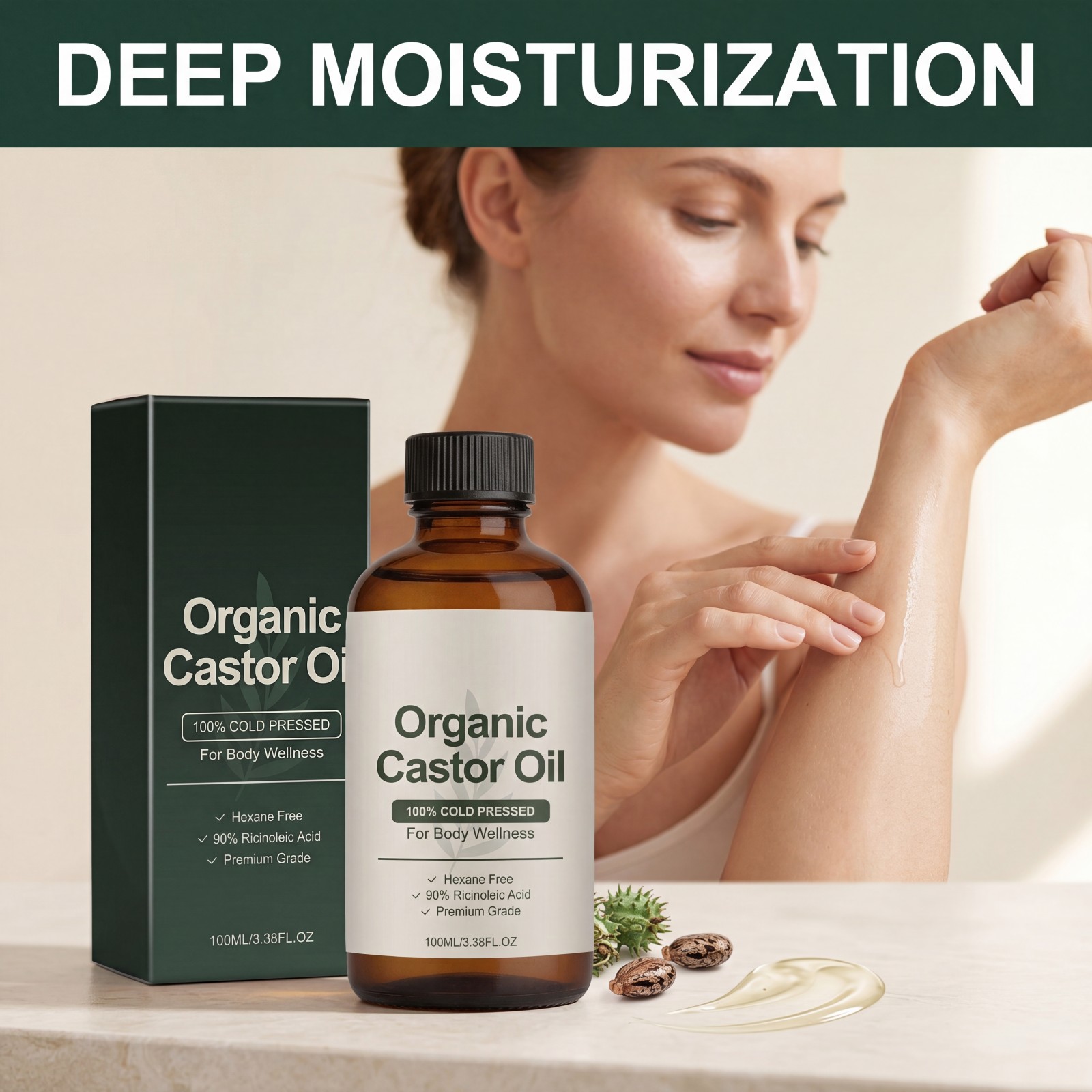 Minyak Pelembap Tubuh Organik  - Castor Oil Cold Press ulasan dan harga