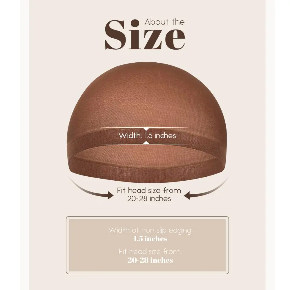 Grosir 24 PCS Topi Wig Coklat  - Wig Cap Stocking ulasan dan harga