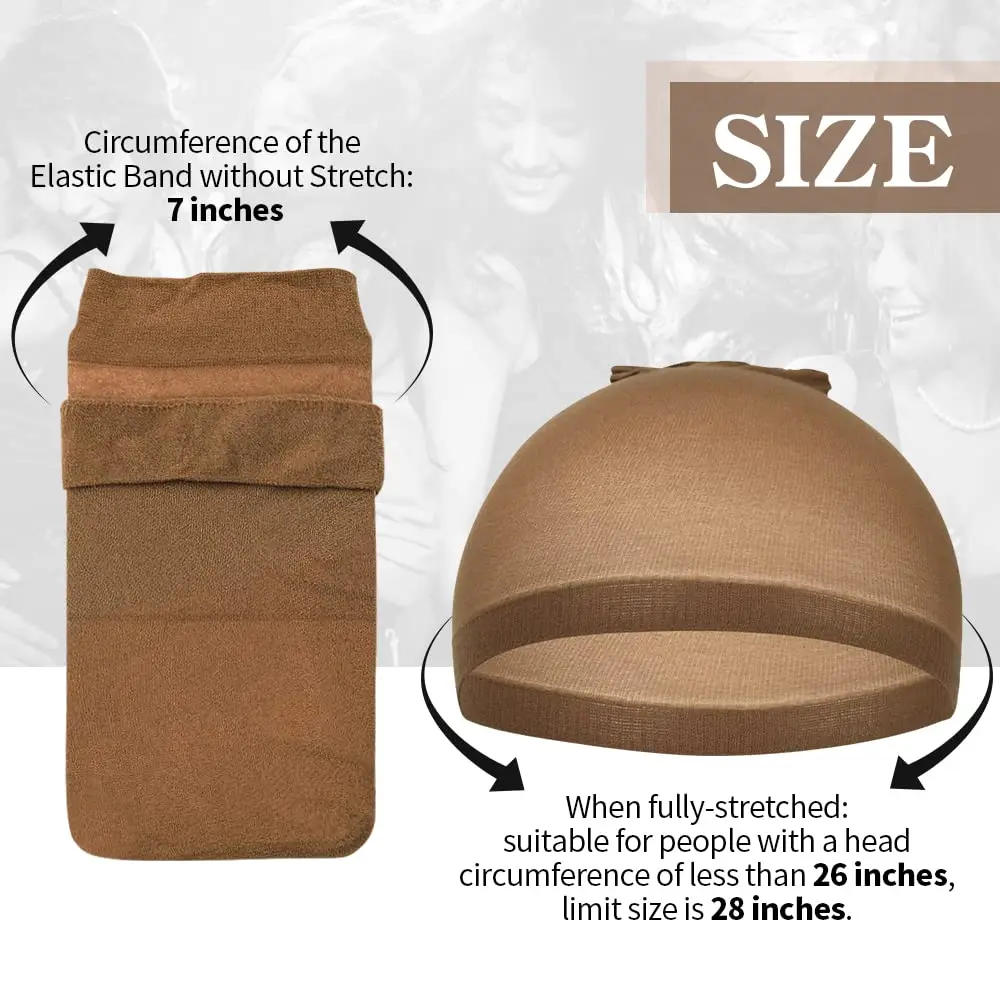 Grosir 24 PCS Topi Wig Coklat  - Wig Cap Stocking ulasan dan harga