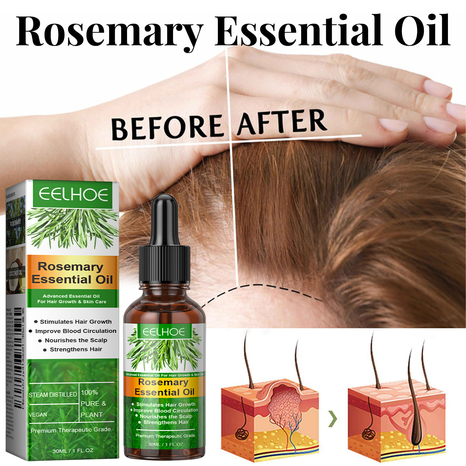 Serum Penumbuh Rambut Set Pera - Hair Care Essential Oil Atomizing ulasan dan harga