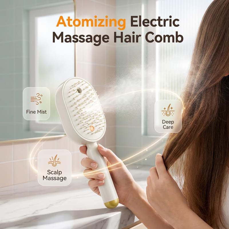 Sisir Pijat Elektrik Semprot U - Hair Care Essential Oil Atomizing ulasan dan harga