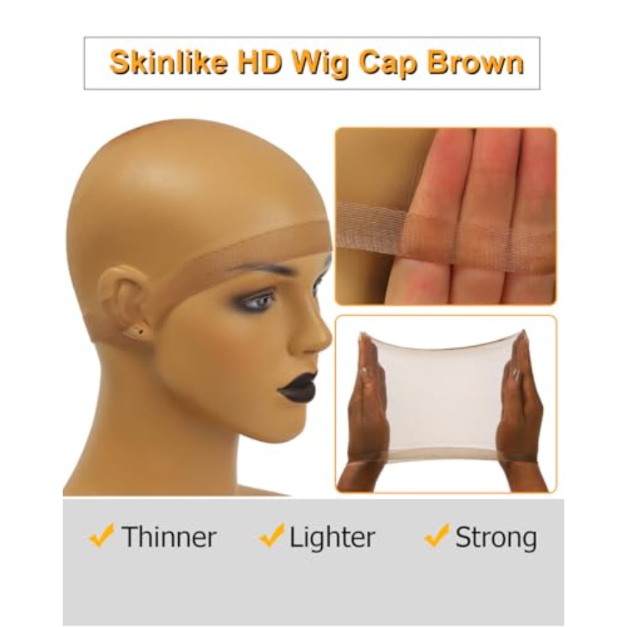 Topi Wig HD Brown SKINLIKE, 12 - Wig Cap Stocking ulasan dan harga