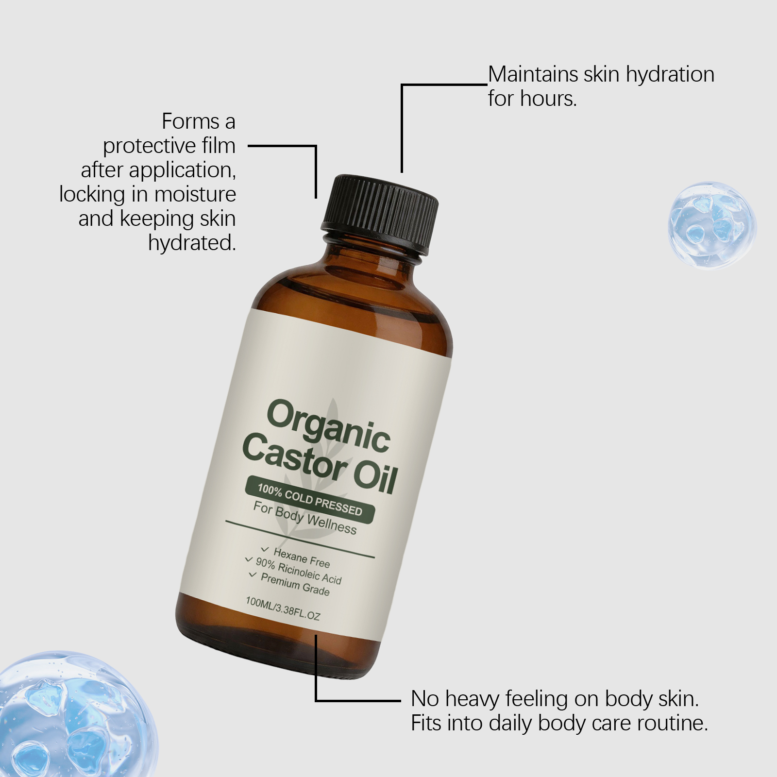 Minyak Jarak Organik, Diproses - Castor Oil Cold Press ulasan dan harga