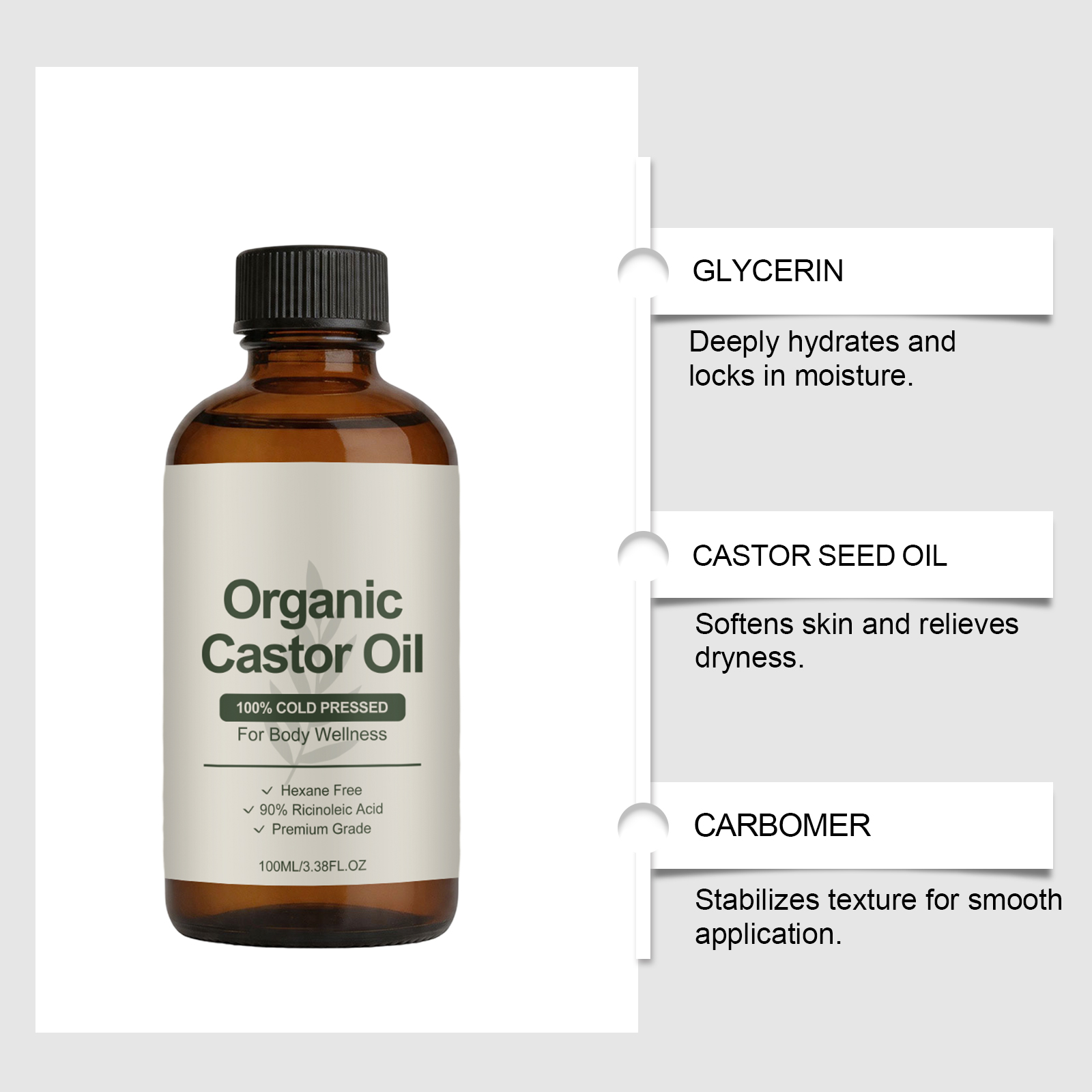 Minyak Jarak Organik, Diproses - Castor Oil Cold Press ulasan dan harga
