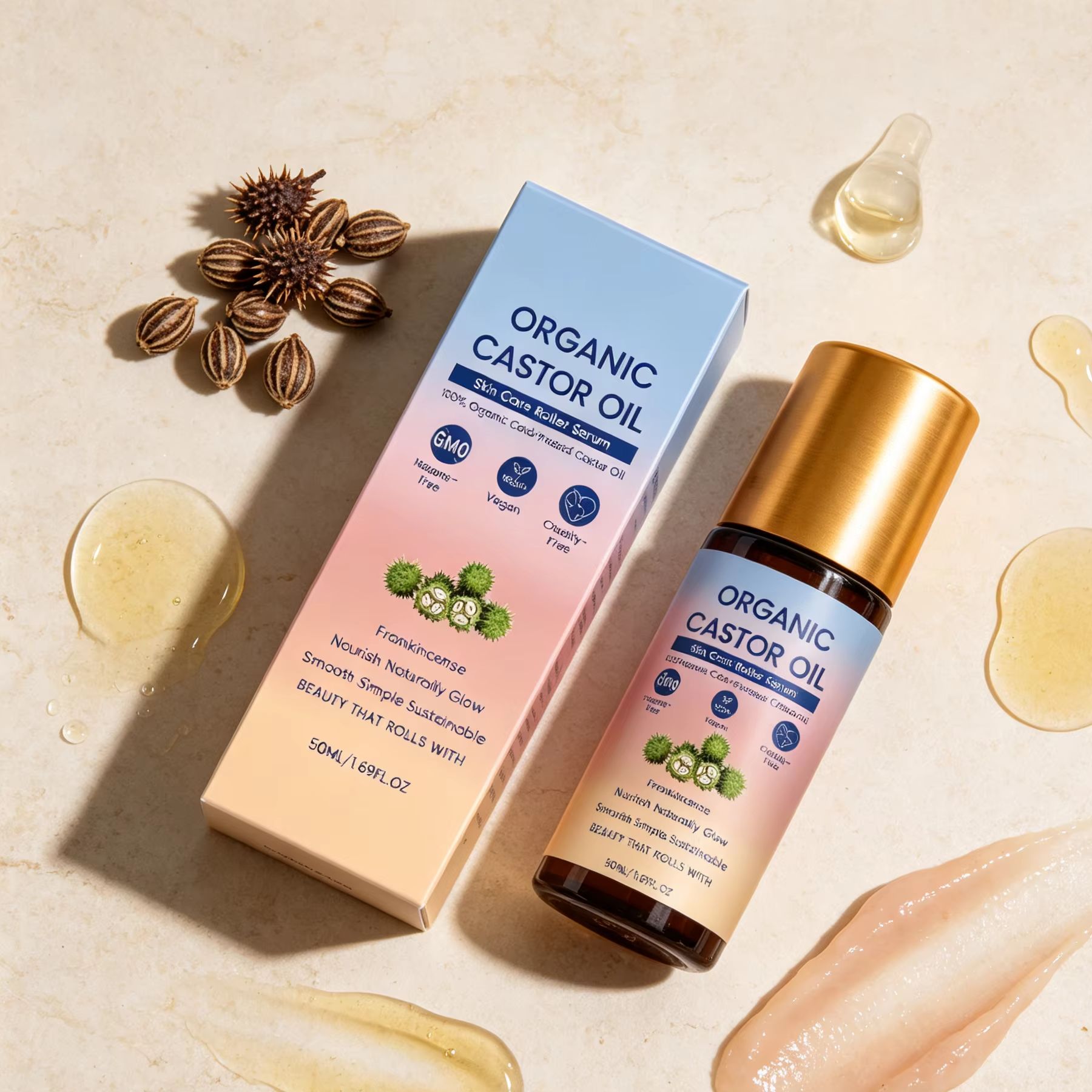 Minyak Jarak Organik Roll-On C - Castor Oil Cold Press ulasan dan harga