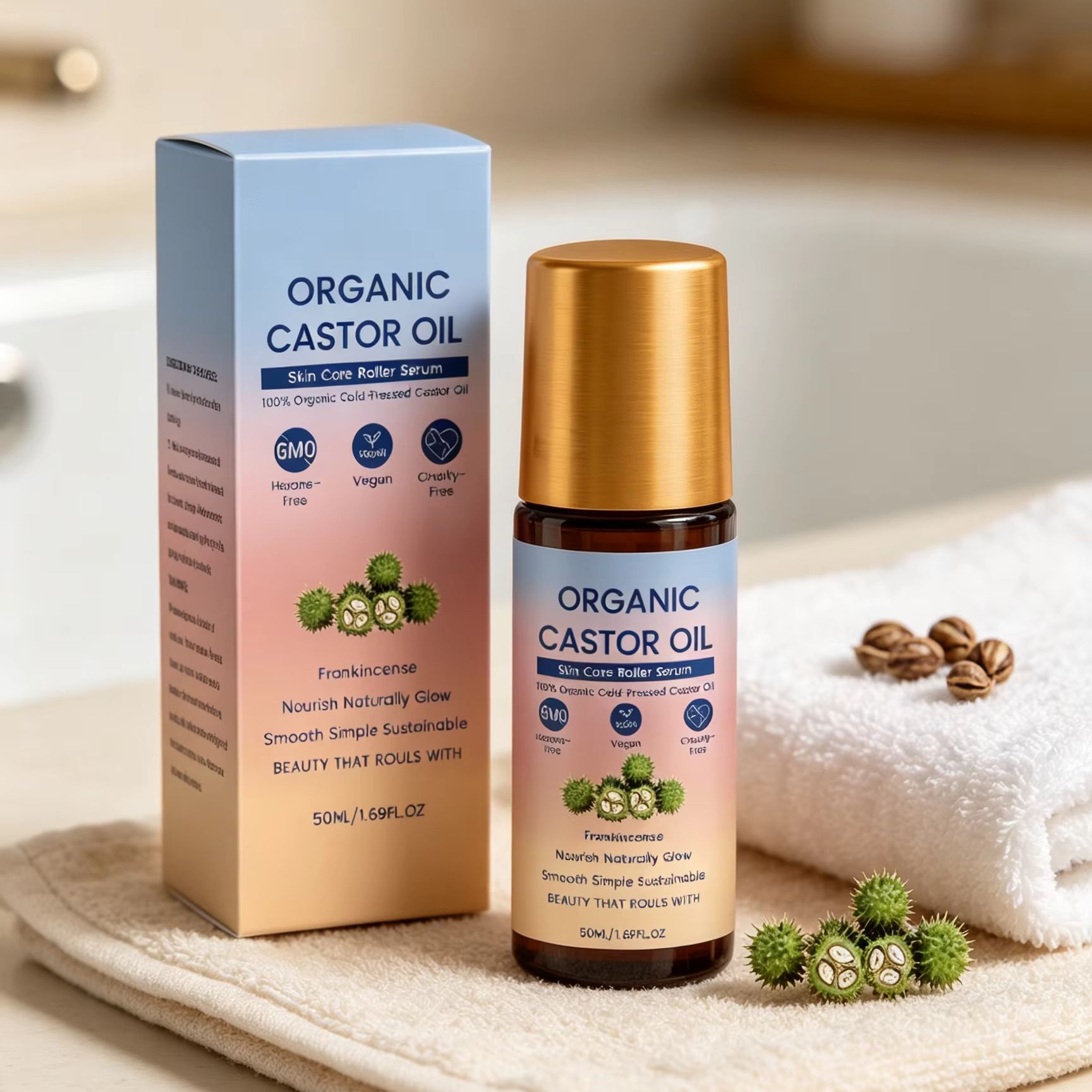 Minyak Jarak Organik Roll-On C - Castor Oil Cold Press ulasan dan harga