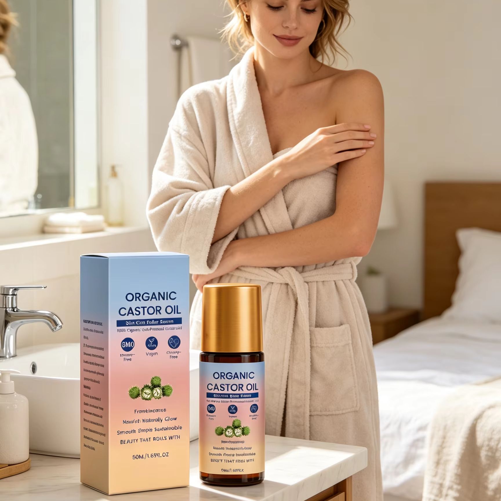 Minyak Jarak Organik Roll-On C - Castor Oil Cold Press ulasan dan harga